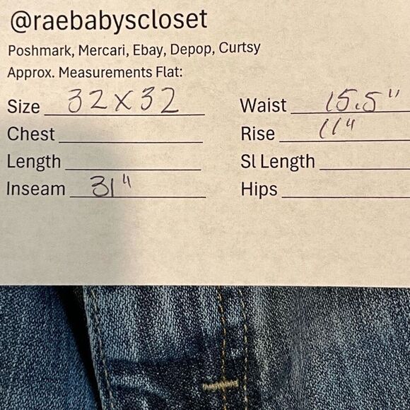 Wrangler Jeans Co. Blue Whisker Faded Cotton Relaxed Straight Jeans Size 32 X 32 - Picture 9 of 11